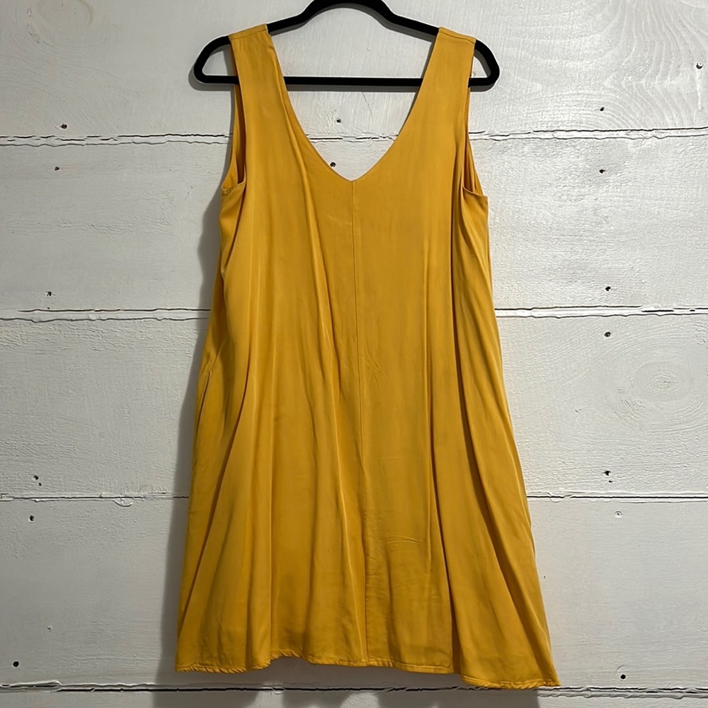 Golden yellow mini dress